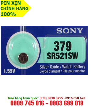 Pin SR521SW-Pin 379; Pin Sony SR521SW-379 silver oxide 1.55v chính hãng